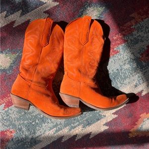 Orange dingo cowgirl boots